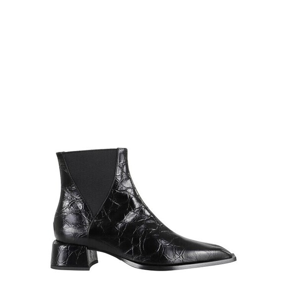 Giampaolo Viozzi Crocodile-Pattern Ankle Boots With Glossy Finish - NWT